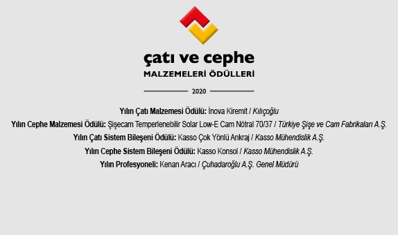 Çatı ve Cephe Malzemeleri Ödülleri'20 Kazananlar Belli Oldu